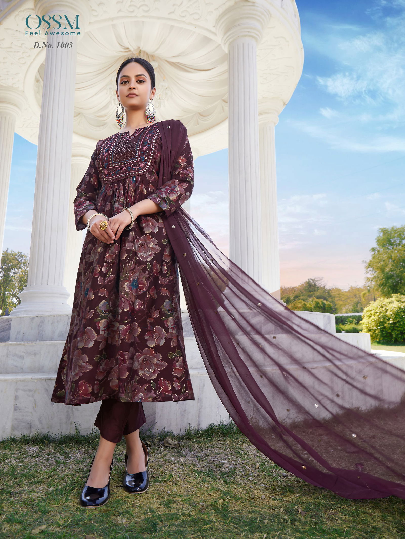 Morni By Ossm Modal Foil Printed Embroidery Kurti With Bottom Dupatta Wholesale Market In Surat With Price